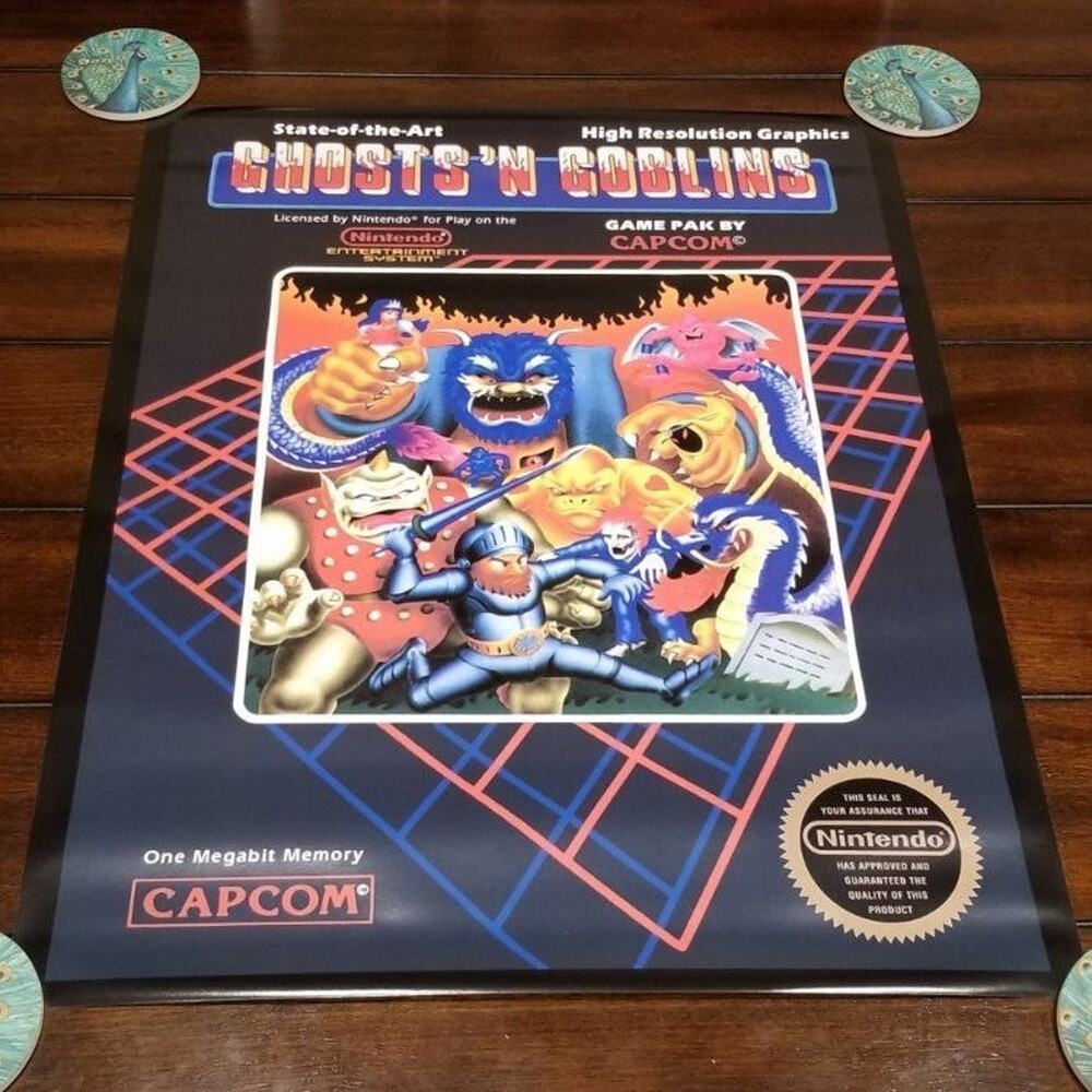 Poster - Ghosts 'N Goblins, NES cover art (NEW) - Capcom - Nintendo